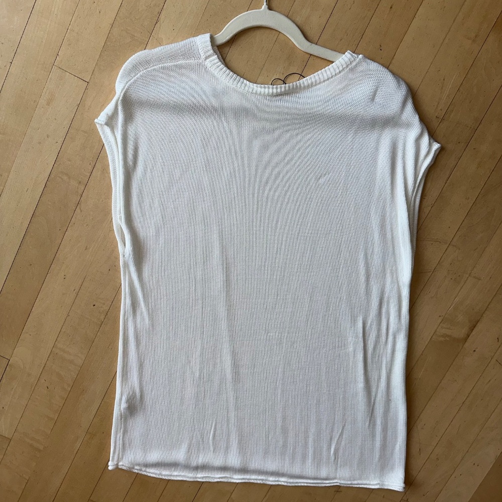 NWT Gunest white knit tank sweater, XL, GP1513 - Picture 4 of 4